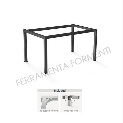 Struttura per tavolo in alluminio nero cm 90 x 140 x h.75 in kit di montaggio