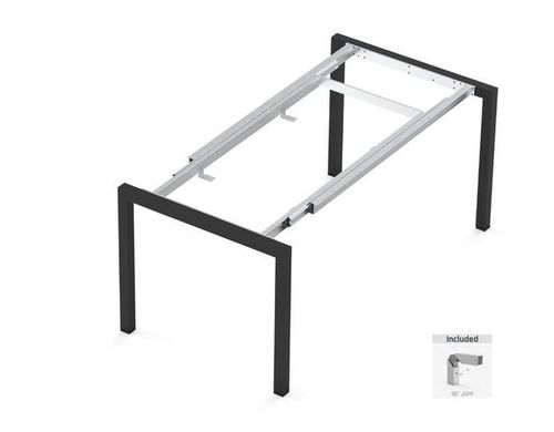 Struttura allungabile per tavolo in alluminio anodizzato NERO, cm 90 x 140-240, in kit di montaggio