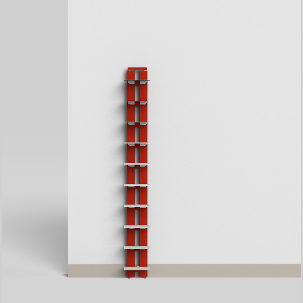Zia Ortensia | Wall bookshelf | h 150 cm | red
