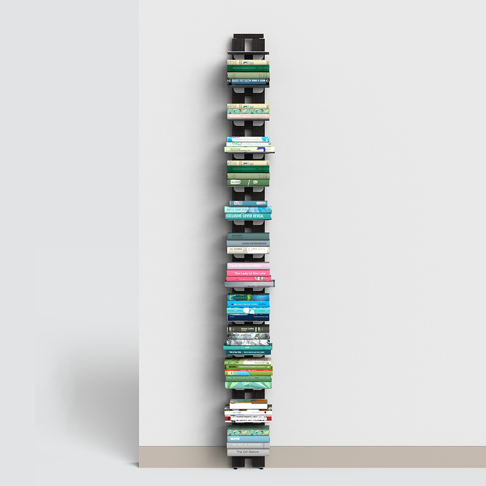 Zia Ortensia | Wall bookshelf | h 195 cm | black