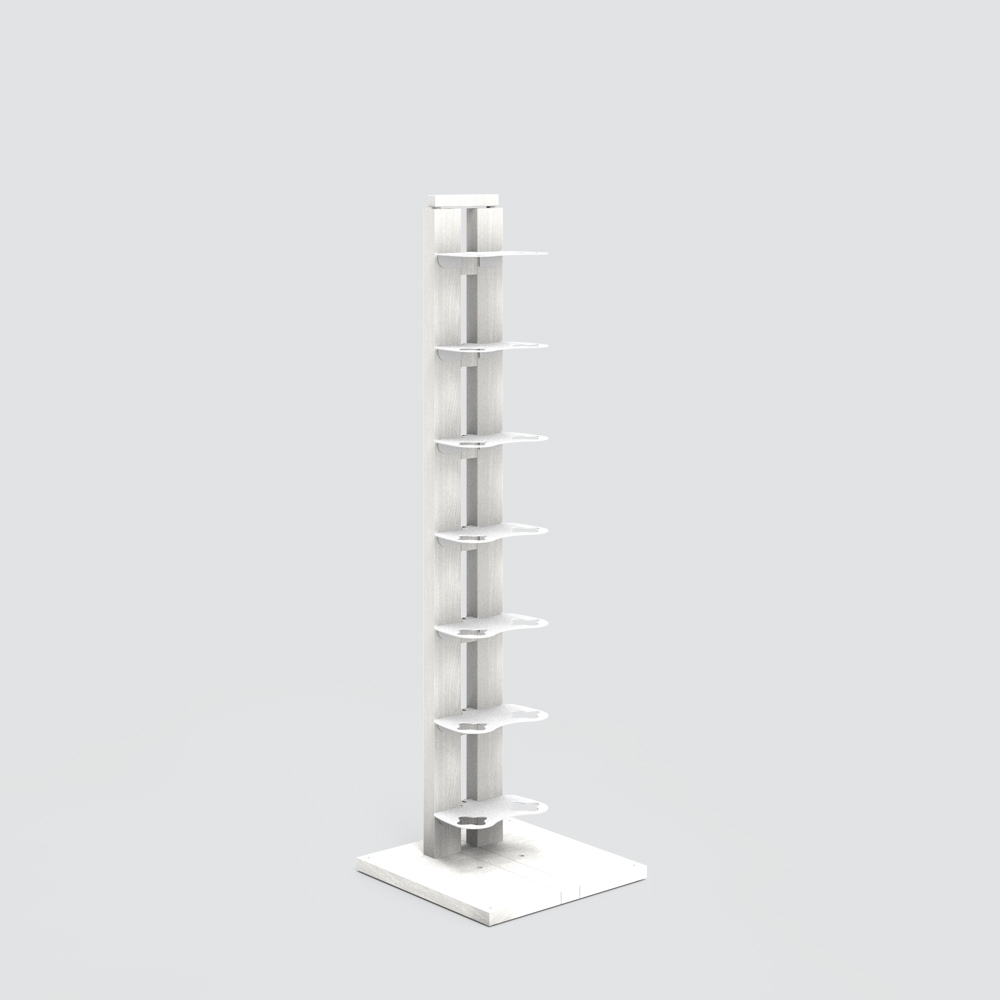 Zia Gaia | portabottiglie singolo a colonna | h 105 cm | bianco