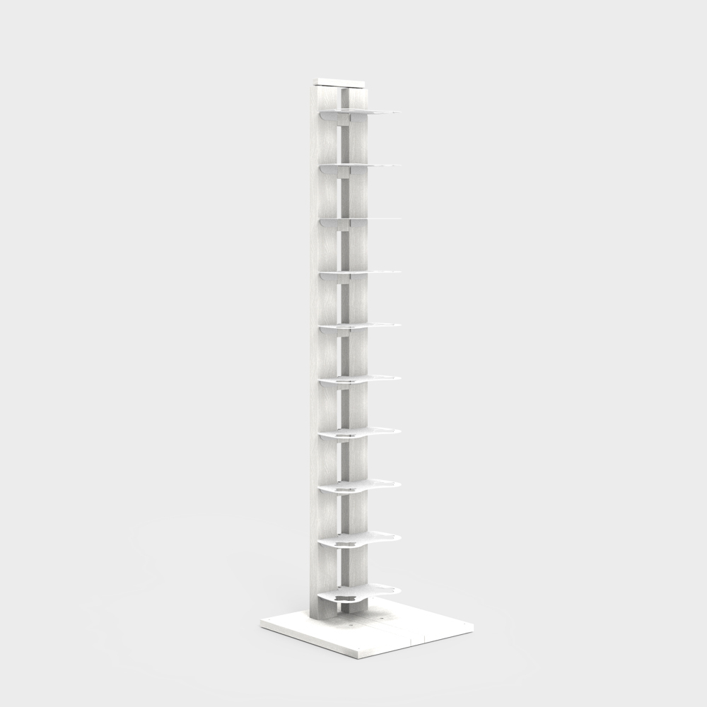 Zia Gaia | portabottiglie singolo a colonna | h 150 cm | bianco