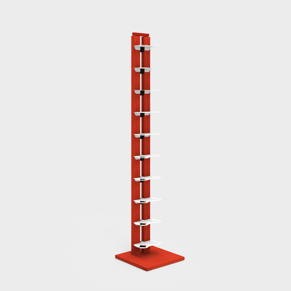 Zia Gaia | portabottiglie singolo a colonna | h 150 cm | rosso