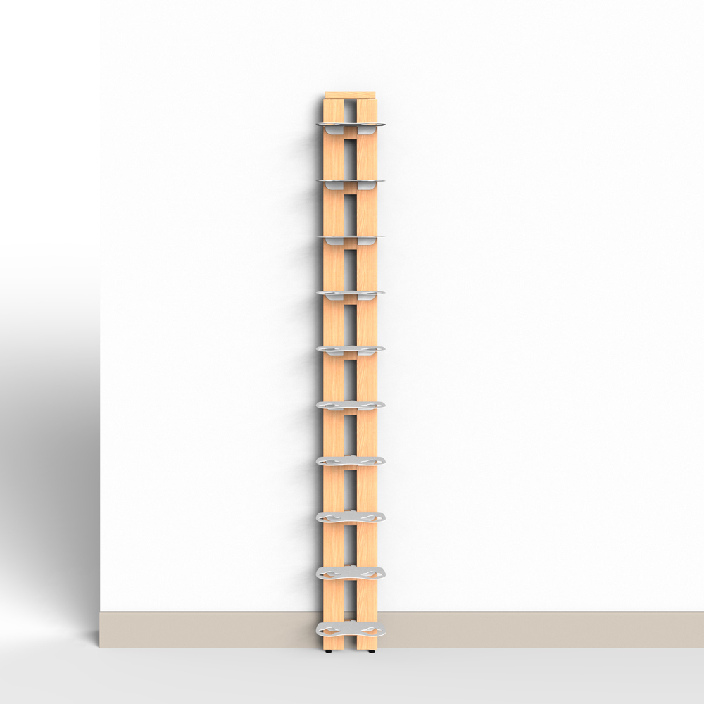 Zia Gaia | Wall bottle rack with single shelves | h 150 cm