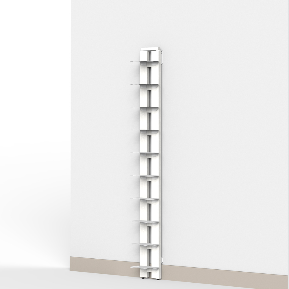 Zia Gaia | portabottiglie singolo a parete | h 150 cm | bianco