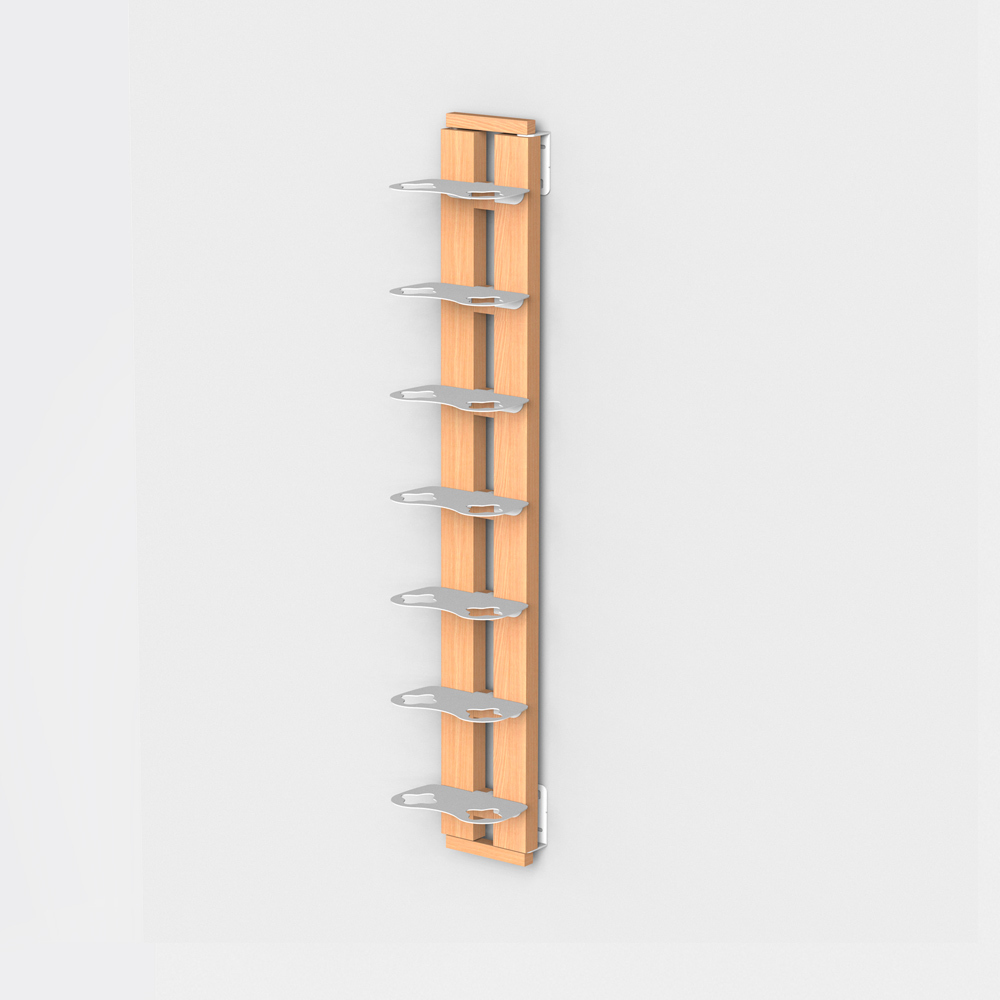 Zia Gaia | Wall hung bottle rack with single shelves | h 105 cm