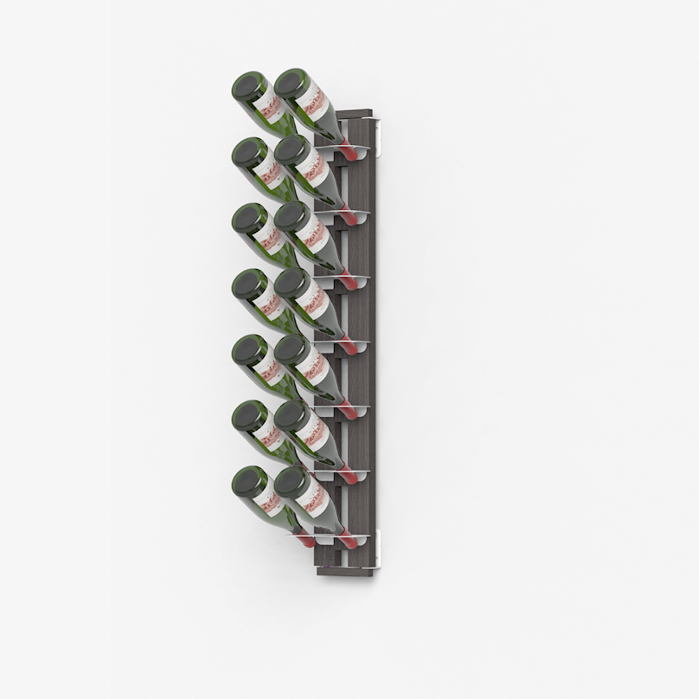 Zia Gaia | Wall hung bottle rack with single shelves | h 105 cm | black