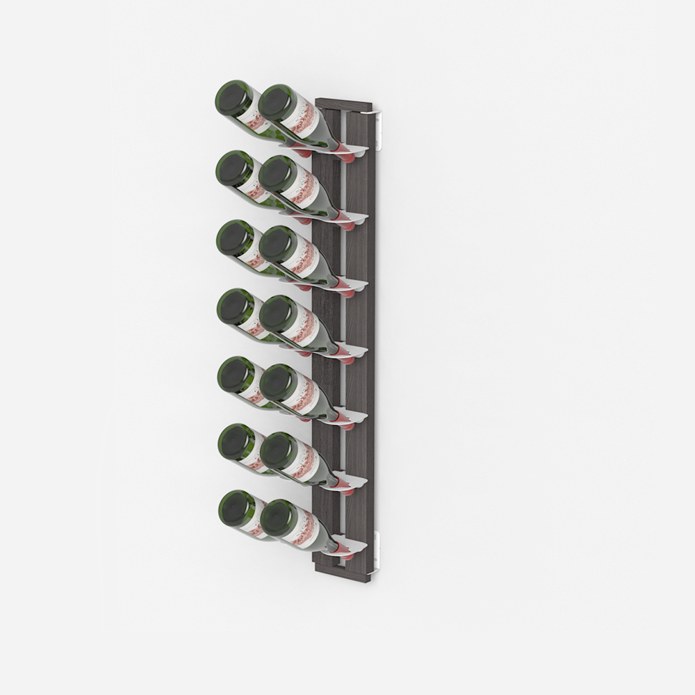 Zia Gaia | Wall hung bottle rack with single shelves | h 105 cm | black