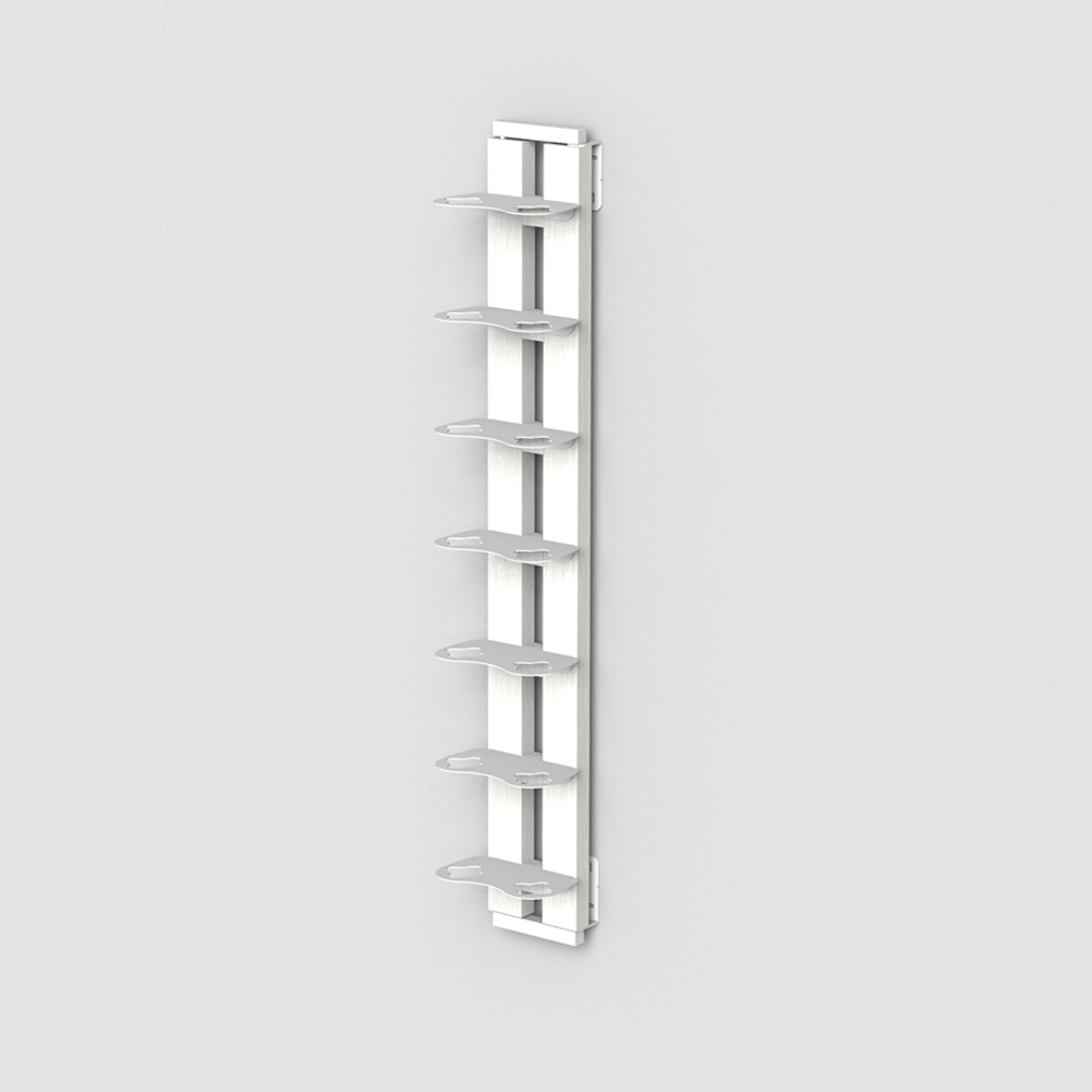 Zia Gaia | Wall hung bottle rack with single shelves | h 105 cm | white