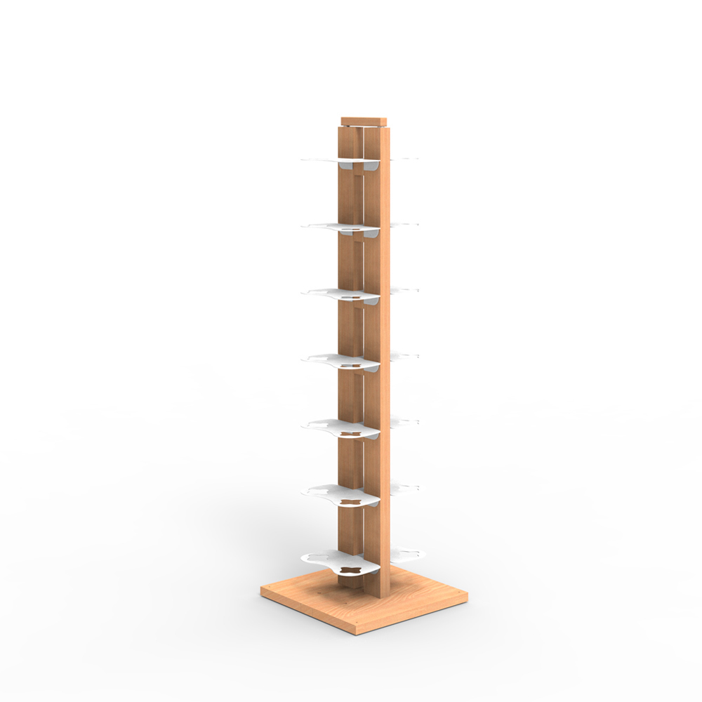 Zia Gaia | Column bottle rack with double front shelves | h 105 cm