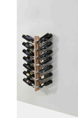 Zia Gaia | Wall hung bottle rack with double front shelves | h 105 cm
