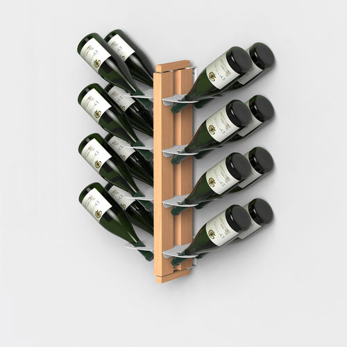 Zia Gaia | Wall hung bottle rack with double front shelves | h 60 cm