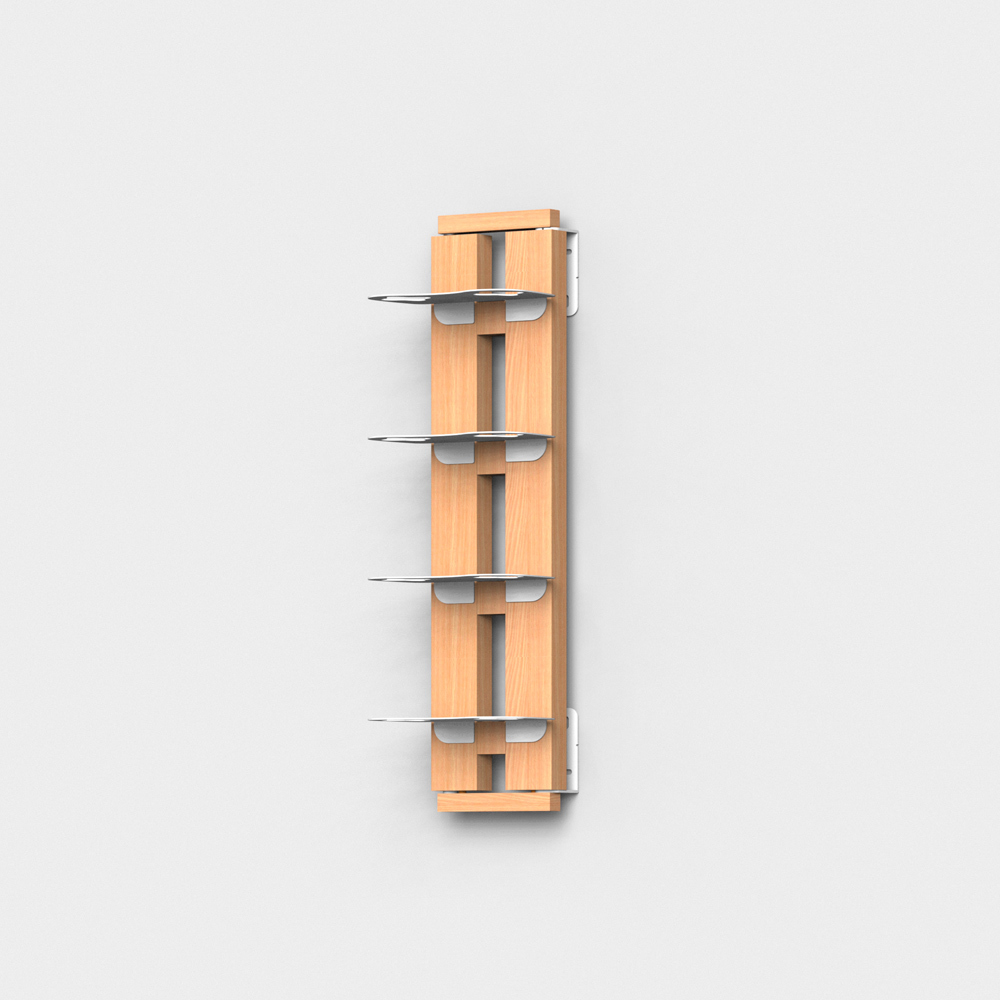Zia Gaia | Wall hung bottle rack with single shelves | h 60 cm