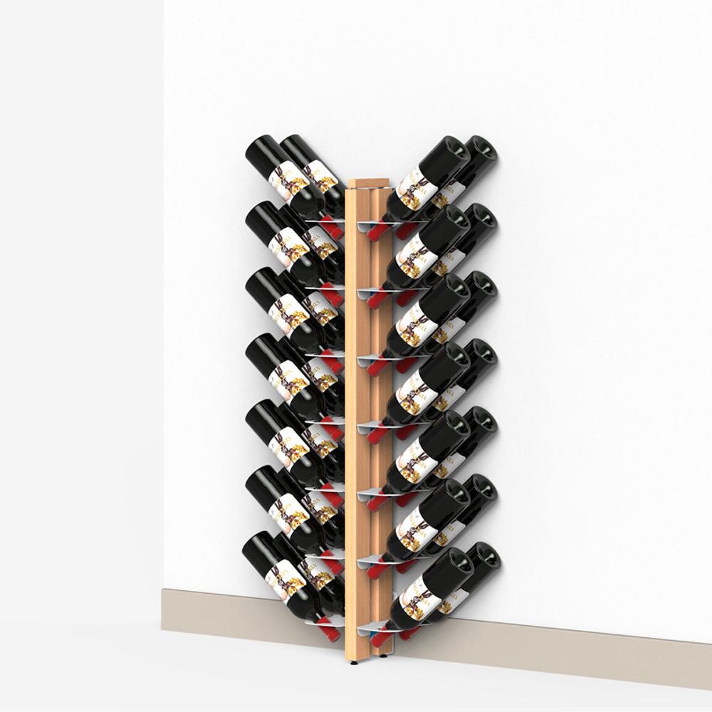 Zia Gaia | Wall bottle rack wall with double front shelves | h 105 cm