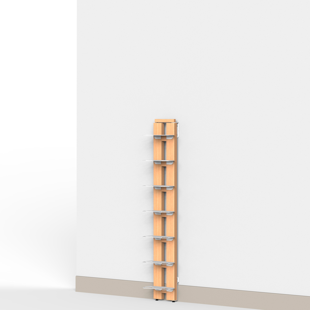Zia Gaia | Wall bottle rack with single shelves | h 105 cm