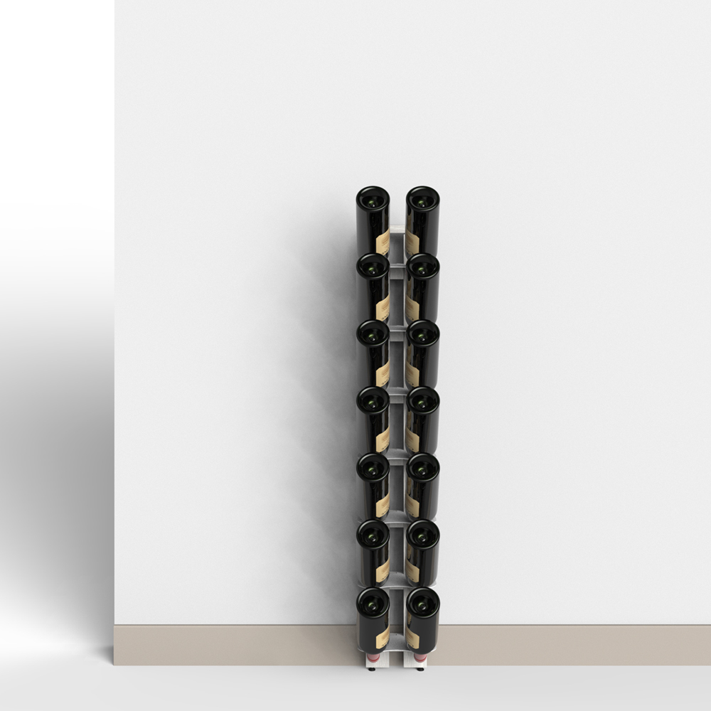Zia Gaia | Wall bottle rack with single shelves | h 105 cm | white