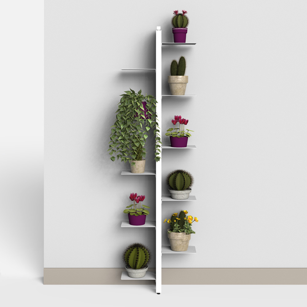 Zia Flora | porte plantes à mur | h 150 cm | blanc