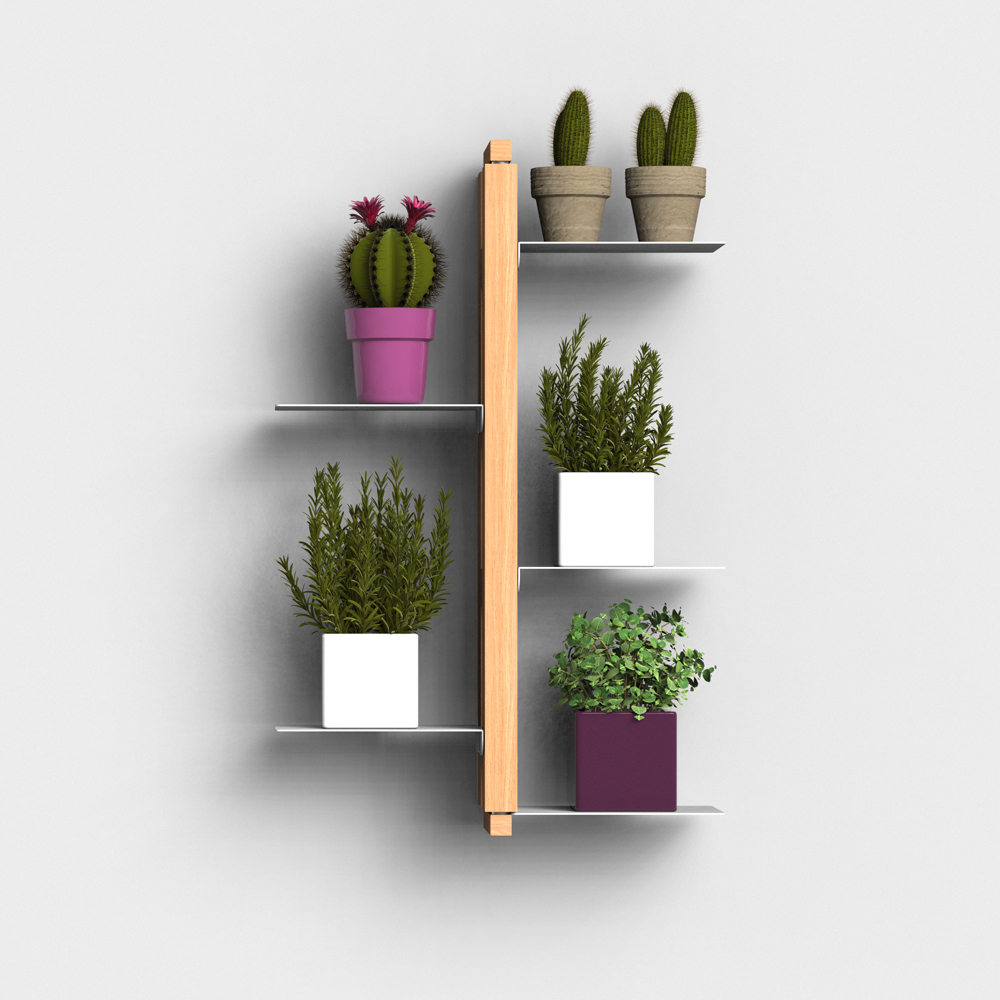 Zia Flora | Indoor wall hung plant holder  | h 60 cm