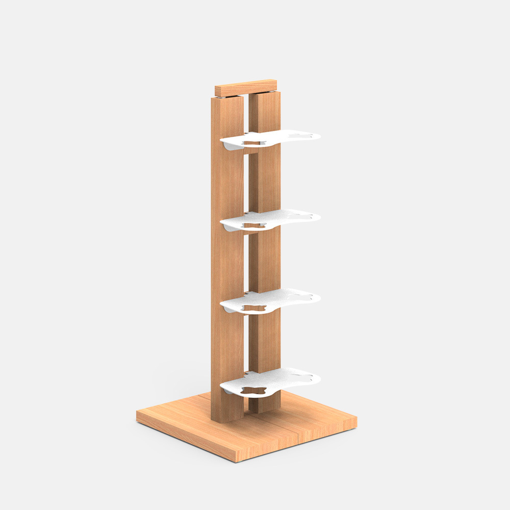 Zia Gaia | Column bottle rack with single shelves | h 60 cm