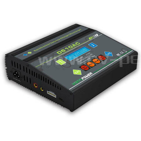 EV-PEAK D610-AC caricabatterie digitale doppia uscita con display 12/220V NIMH, NICD, LiPo,