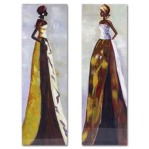 Set 2 dipinti donne africane