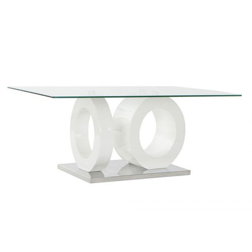 Tavolino design base bianca