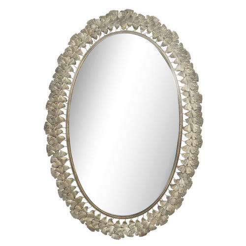 Specchio ovale metallo anticato