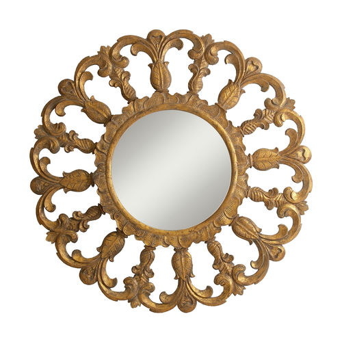 Specchio art decò legno dorato