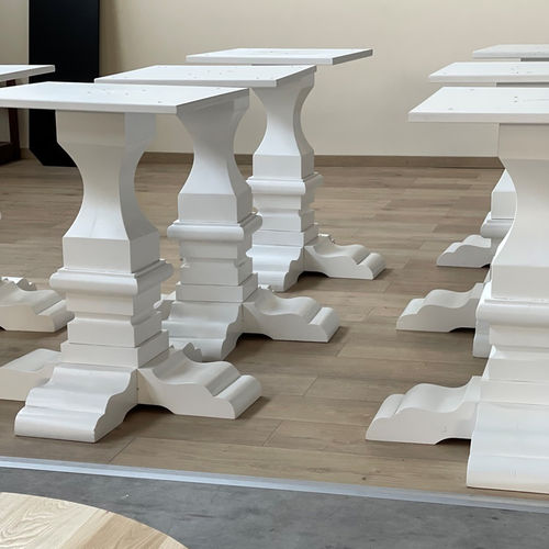 Base centrale tavolo provenzale legno bianco