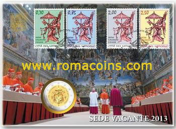 Busta Filatelica Numismatica Vaticano 2013 Sede Vacante