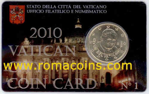 Vatikan Coincard 50 cent 2010