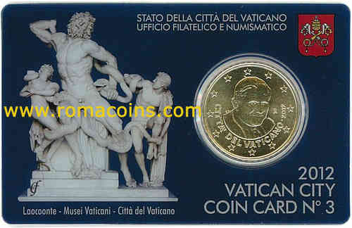 Vatican Coincard 50 cents Year 2012