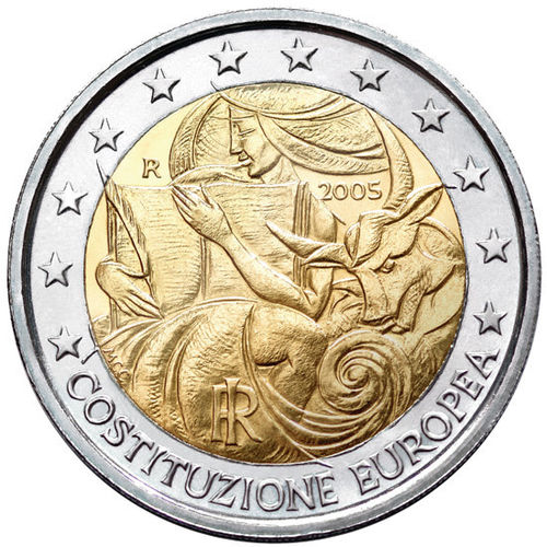 2 Euro Sondermünze Italien 2005 Costituzione Europea Bankfr.