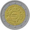 2 Euro Sondermünze Italien 2012 10 Jahre Euro