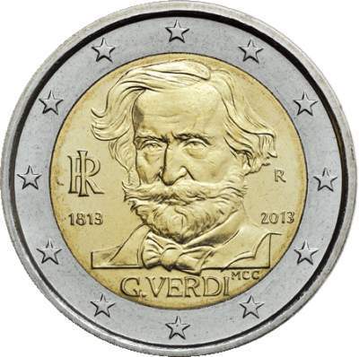 2 Euro Sondermünze Italien 2013 Giuseppe Verdi Bankfrisch