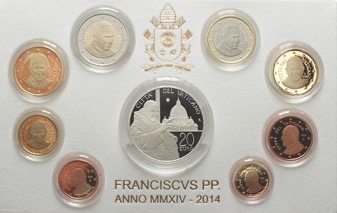 Vatican Euro Proof Set 2014 20€ silver