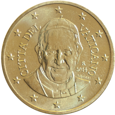50 Cents Vatican 2014 Coin Pope Francis