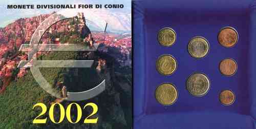 Bu Saint-Marin 2002 Série Euros Coffret