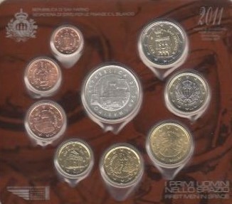 San Marino Kms 2011 Kursmünzensatz Euro Stempelglanz