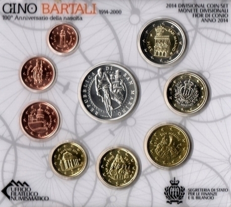 San Marino Bu Set 2014 Euro Bartali