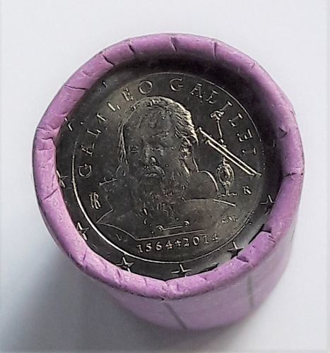 2 Euro Italy 2014 Galileo Galilei Roll Coins
