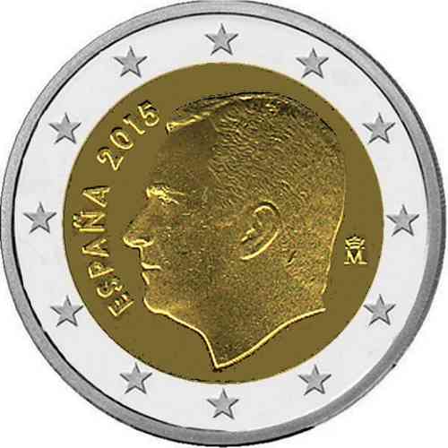 2 Euro Spanien 2015 Felipe VI Bankfrisch