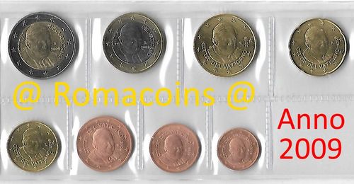 Série Complète Vatican 2009 1 cent - 2 Euros Unc.