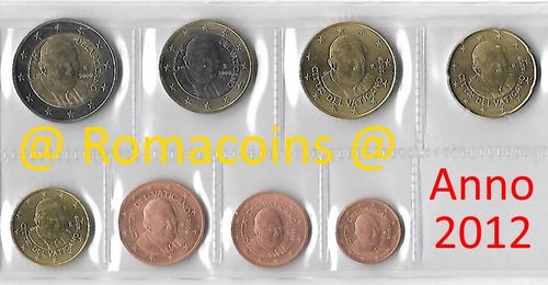 Série Complète Vatican 2012 1 cent - 2 Euros Unc.