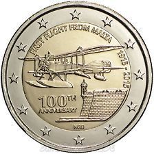 2 Euro Commemorative Coin Malta 2015 First Flight Unc