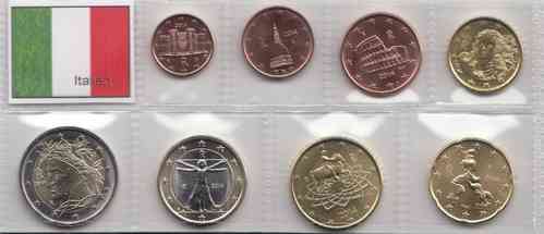 Kursmünzensatz Italien 2014 8 Münzen 1 cent - 2 Euro