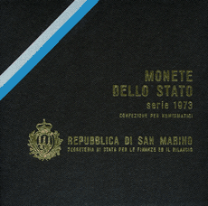 San Marino Kms 1973 Lira 8 Münzen
