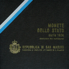San Marino Bu Set 1974 Lire 8 Coins