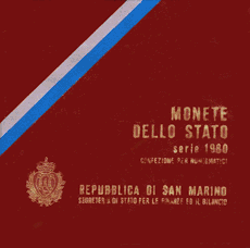 Cartera San Marino 1980 Oficial 9 Monedas Liras Fdc