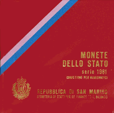 San Marino Kms 1981 Lira 9 Münzen